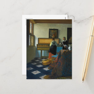 Cartes Pour Fêtes Annuelles La leçon de musique de Johannes Vermeer