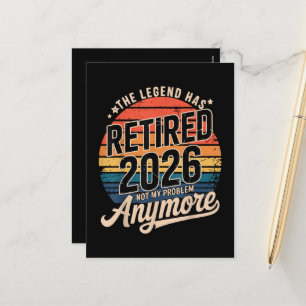 Cartes Pour Fêtes Annuelles La légende a pris sa retraite 2026 Ce n'est plus m