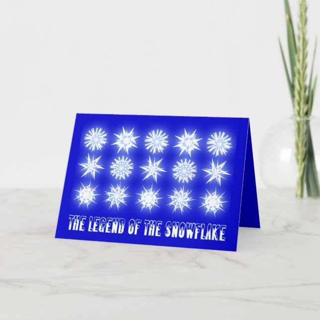 CARTES POUR FÊTES ANNUELLES LA LÉGENDE DU FLAKE DE NEIGE... (Devant)