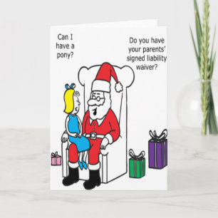 Cartes Pour Fêtes Annuelles La levée signée de Père Noël