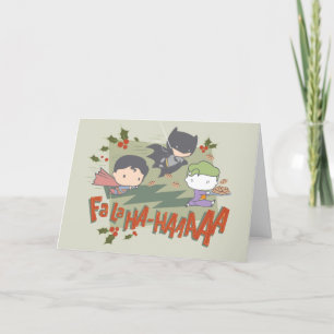 Cartes Pour Fêtes Annuelles La Ligue de la Justice Chibi Cookie Chase