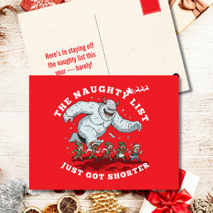 Cartes Pour Fêtes Annuelles La liste naughty vient de raccourcir Funny Noël