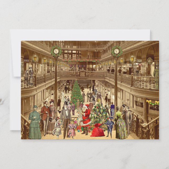 Cartes Pour Fêtes Annuelles La longue liste du Père Noël (Devant)