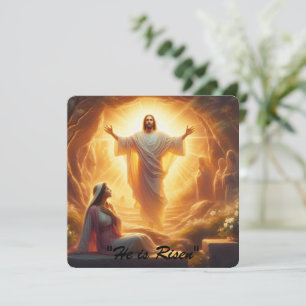 Cartes Pour Fêtes Annuelles La Lumière de la Résurrection : Jésus-Christ Ressu