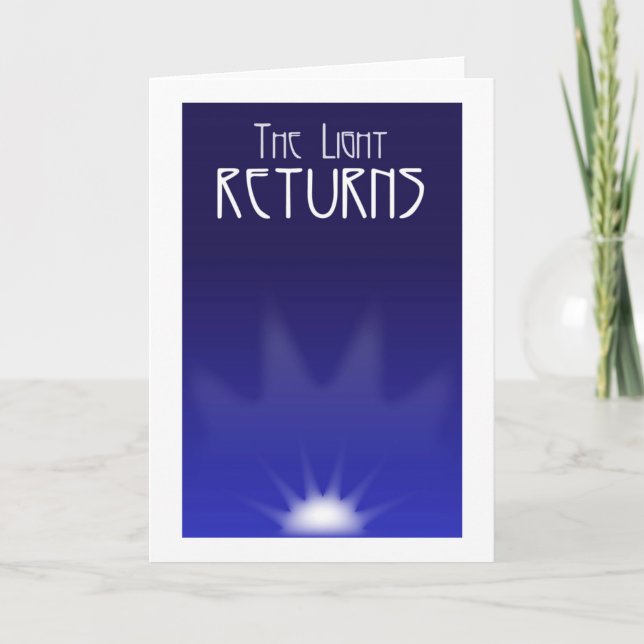 Cartes Pour Fêtes Annuelles La lumière retourne (Devant)