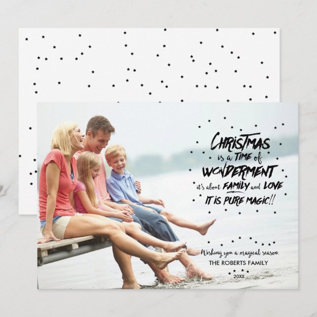 Cartes Pour Fêtes Annuelles La magie de Noël (Devant / Derrière)