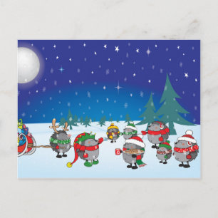 Cartes Pour Fêtes Annuelles La magie de Noël de Hérisson
