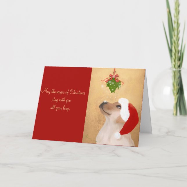 Cartes Pour Fêtes Annuelles La magie de Noël Golden Retriever Noël (Devant)