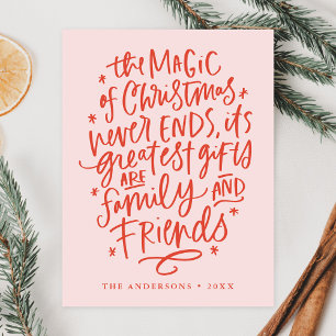 Cartes Pour Fêtes Annuelles La magie de Noël noir et orange non photo