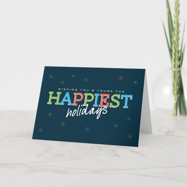 Cartes Pour Fêtes Annuelles La marine de vacances la plus heureuse (Devant)