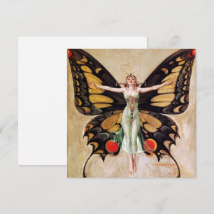Cartes Pour Fêtes Annuelles La métamorphose de la fille Flapper au papillon 19