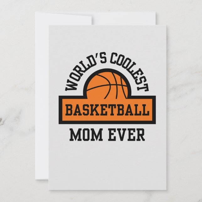 CARTES POUR FÊTES ANNUELLES LA MOM DE BASKETBALL LA PLUS COLORÉE DU MONDE (Devant)
