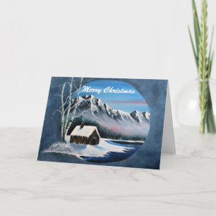 Cartes Pour Fêtes Annuelles La montagne d'hiver,