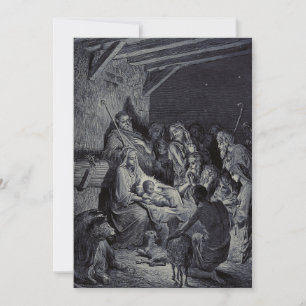 Cartes Pour Fêtes Annuelles La Nativité par Gustave Doré Encre victorienne de