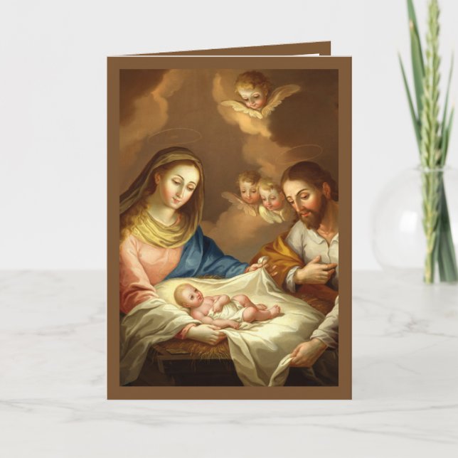 Cartes Pour Fêtes Annuelles La Navidad Nativité Religieux Espagnol Noël v2 (Devant)