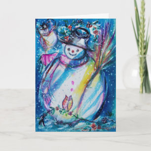 CARTES POUR FÊTES ANNUELLES LA NEIGE AVEC LA BOULE