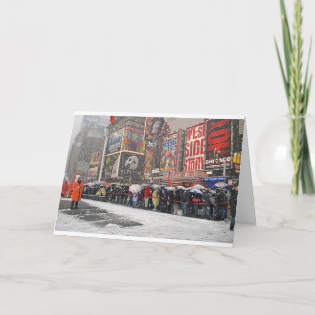 Cartes Pour Fêtes Annuelles La Neige Doit Continuer (Devant)