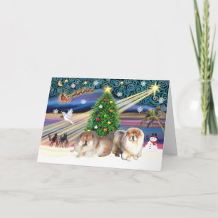 Cartes Pour Fêtes Annuelles La paire magique de Noël