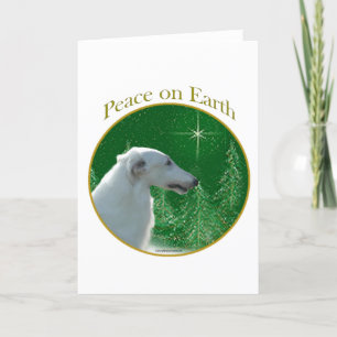 Cartes Pour Fêtes Annuelles La paix de Borzoi