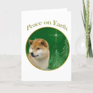 Cartes Pour Fêtes Annuelles La paix de Shiba Inu