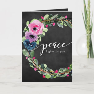 Cartes Pour Fêtes Annuelles La paix que je vous donne avec Chalk Effet