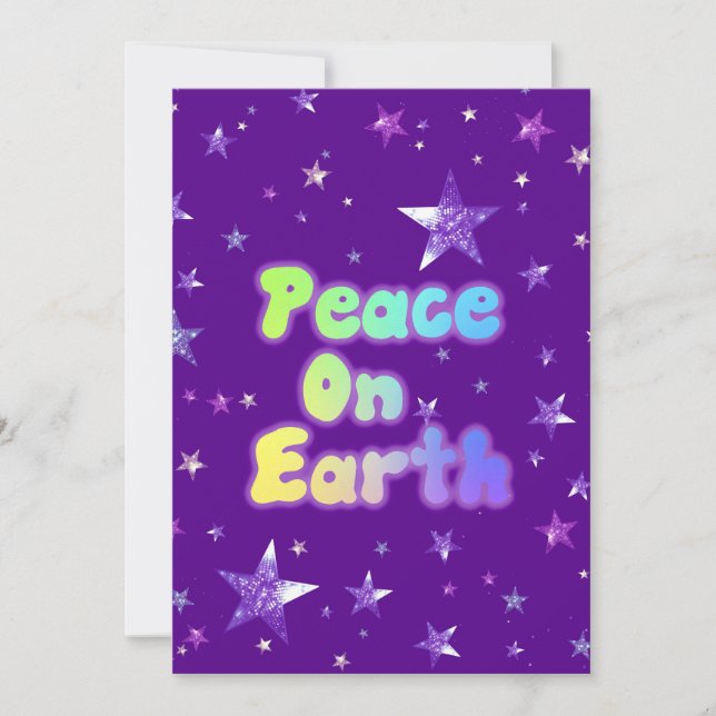 Cartes Pour Fêtes Annuelles La Paix Sur Terre (Devant)