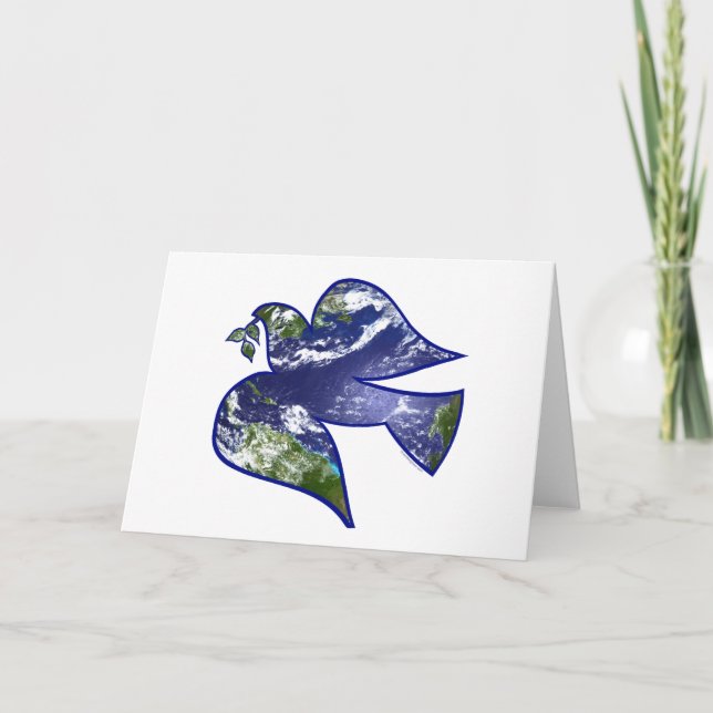 Cartes Pour Fêtes Annuelles La Paix sur Terre (Devant)