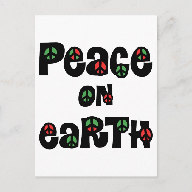 Cartes Pour Fêtes Annuelles La Paix sur Terre Noël (Devant)
