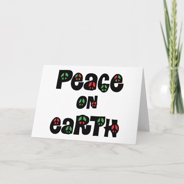 Cartes Pour Fêtes Annuelles La Paix sur Terre Noël (Devant)