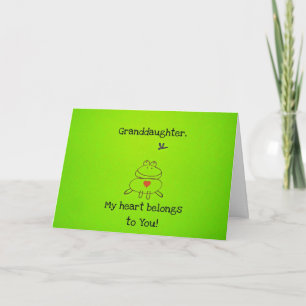 Cartes Pour Fêtes Annuelles La petite-fille, mon coeur appartient à vous !