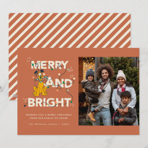 Cartes Pour Fêtes Annuelles La photo de vacances Merry & Bright de Pluto de Di