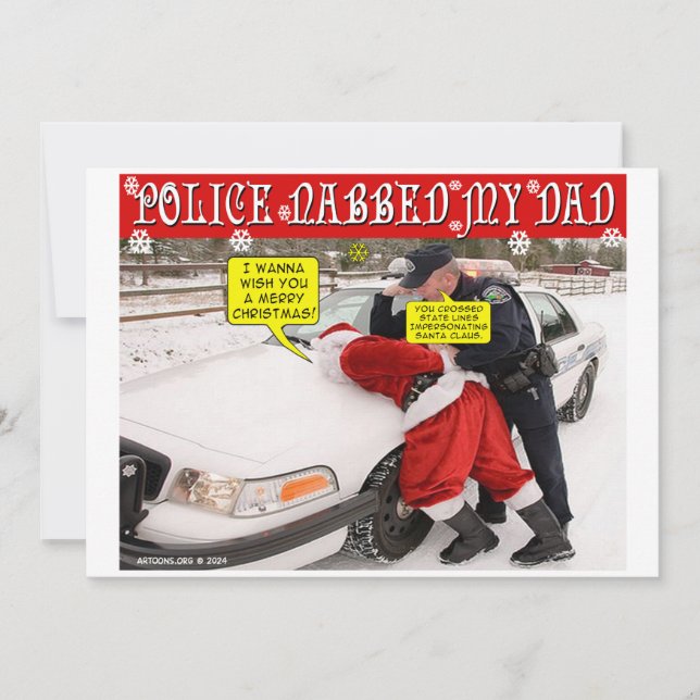 Cartes Pour Fêtes Annuelles La police a arrêté mon père (Devant)