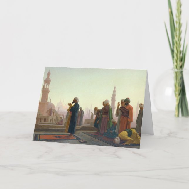 Cartes Pour Fêtes Annuelles La prière, 1865 (Devant)