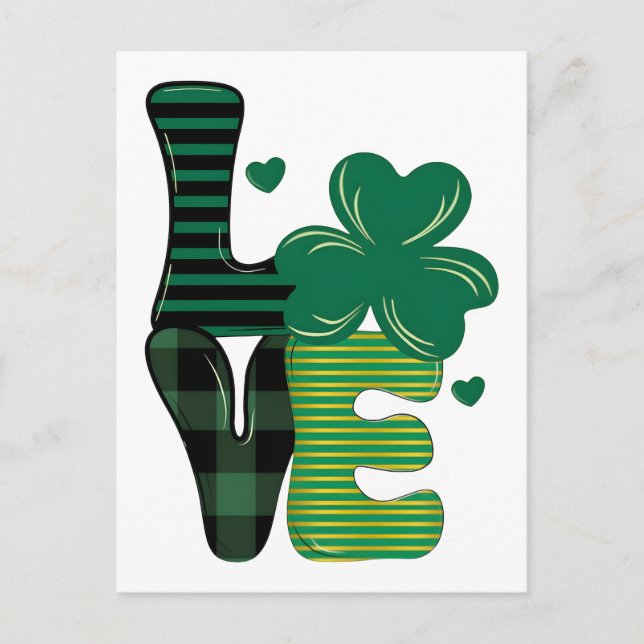 Cartes Pour Fêtes Annuelles La Saint-Patrick d'amour (Devant)