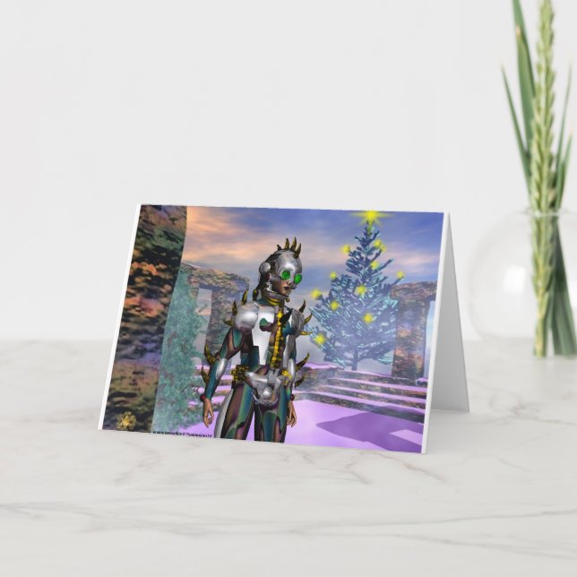 Cartes Pour Fêtes Annuelles LA SAINT-SYLVEStre D'UN CYborg VENu Du FUtUr (Devant)