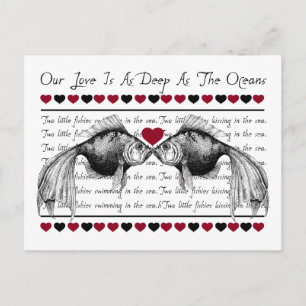 Cartes Pour Fêtes Annuelles La Saint Valentin baiser l'amour du poisson