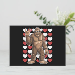 Cartes Pour Fêtes Annuelles La Saint-Valentin Bigfoot Cœurs Drôles d'amour Sas