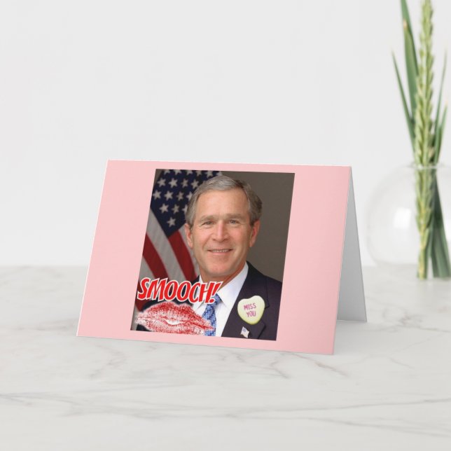 Cartes Pour Fêtes Annuelles La Saint-Valentin de George Bush (Devant)
