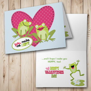 Cartes Pour Fêtes Annuelles La Saint-Valentin de la grenouille-Hoppy