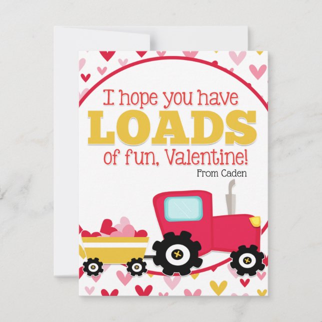 Cartes Pour Fêtes Annuelles La Saint-Valentin des enfants de la classe avec un (Devant)