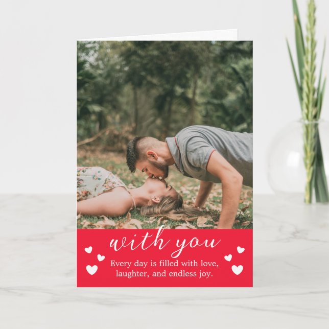 Cartes Pour Fêtes Annuelles La Saint Valentin dit avec une photo (Devant)