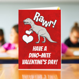 Cartes Pour Fêtes Annuelles La Saint-Valentin du Tyrannosaurus T Rex de Rawr