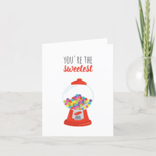 Cartes Pour Fêtes Annuelles La Saint-Valentin la plus douce des bonbons rouges