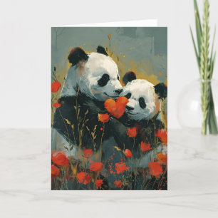 Cartes Pour Fêtes Annuelles La Saint-Valentin Panda 
