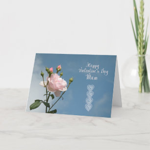 Cartes Pour Fêtes Annuelles La Saint-Valentin pour maman avec rose rose