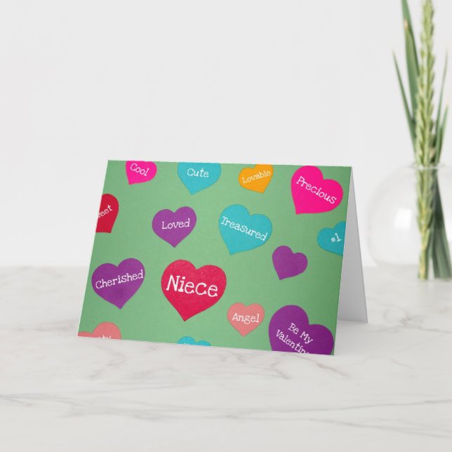 Cartes Pour Fêtes Annuelles La Saint Valentin pour une douce nièce ! (Devant)