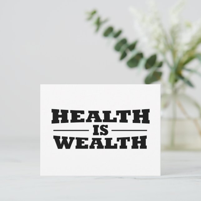 Cartes Pour Fêtes Annuelles La santé est richesse (Debout devant)