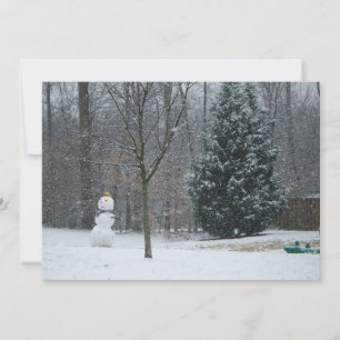 Cartes Pour Fêtes Annuelles La scène de neige hivernale du voisin