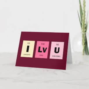 Cartes Pour Fêtes Annuelles La Science nerd de geek je t'aime