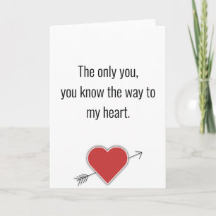 Cartes Pour Fêtes Annuelles La seule toi qui connaisse le chemin de mon cœur.v